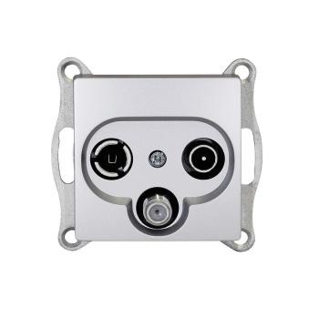 Gunsan Visage Multimedia Sat TV Radio Antennendose Silber